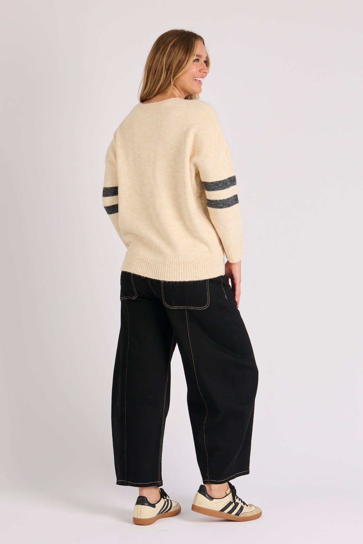One Ten Willow Drop Shoulder Jumper - Bone (view 3)