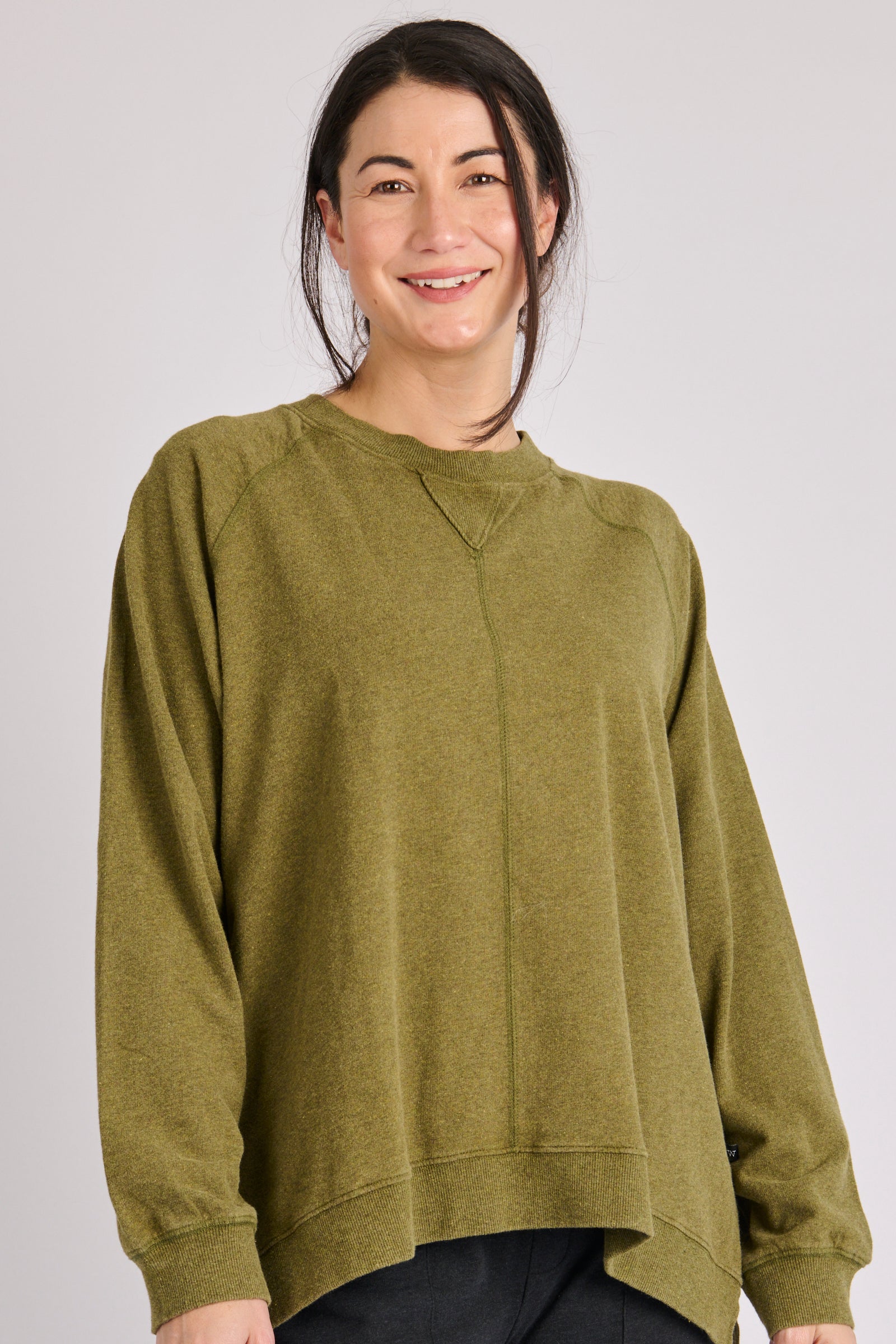 One Ten Willow Drop Side Top - Green