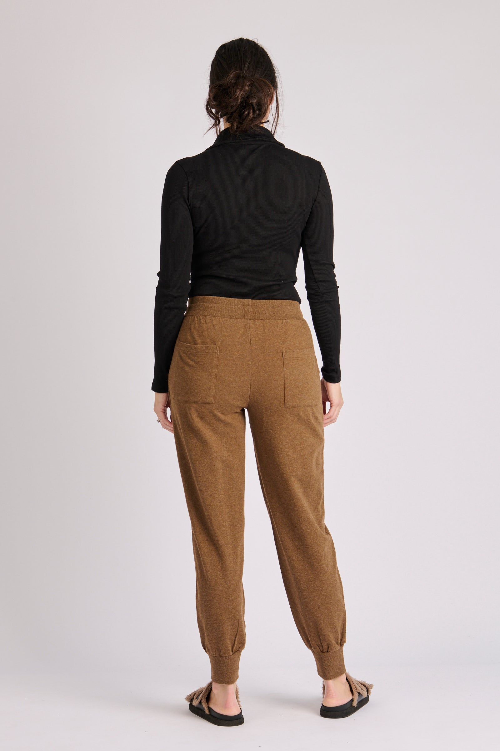 One Ten Willow Pocket Detail Pant - Chocolate (view 2)
