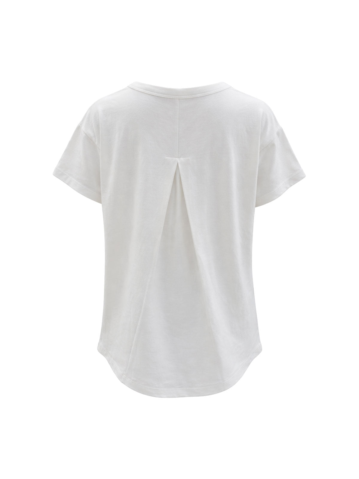 One Ten Willow Pleat Back Tee - White (view 2)