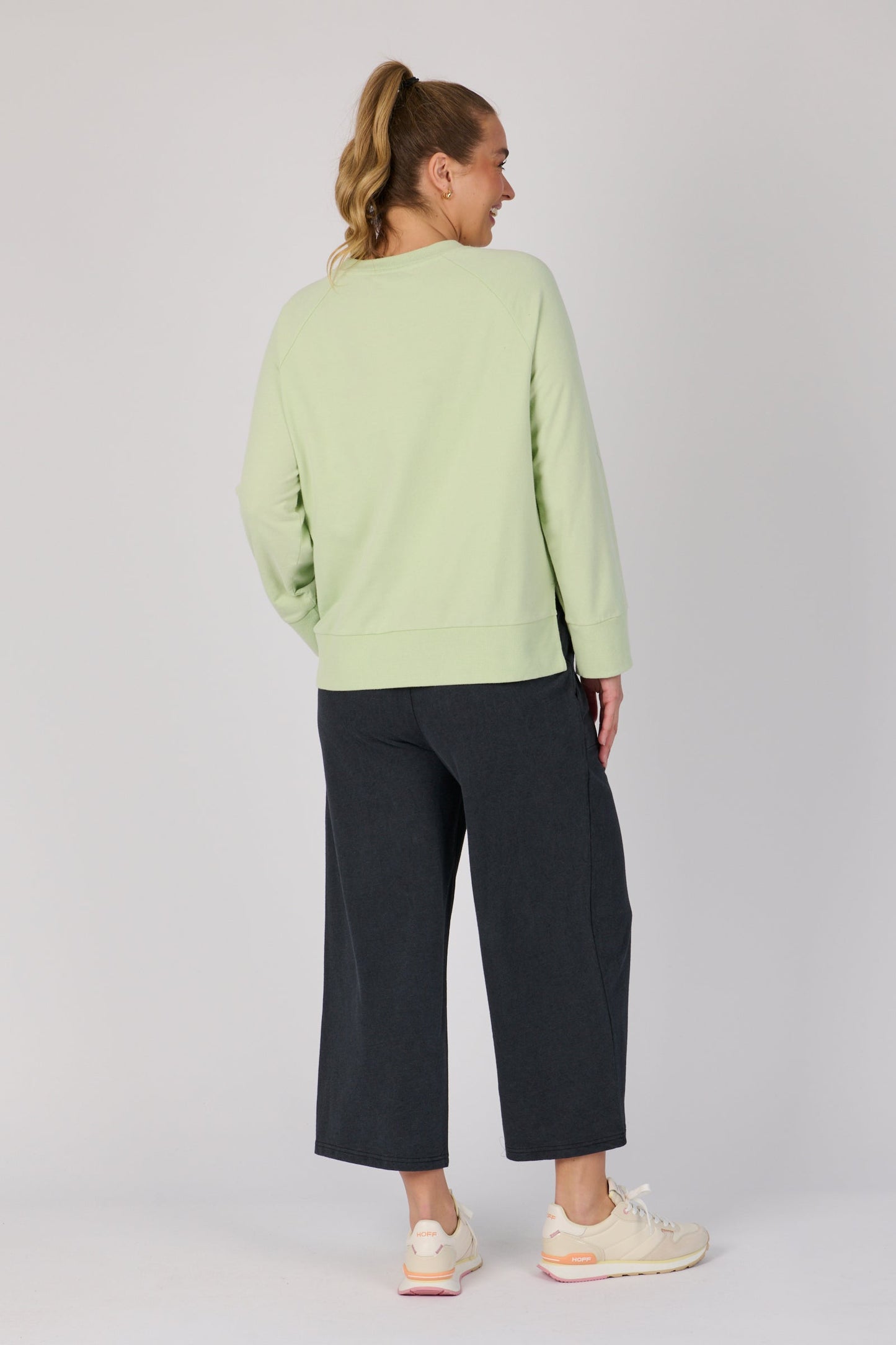 Side Spilt Boxy Top - Sea Green