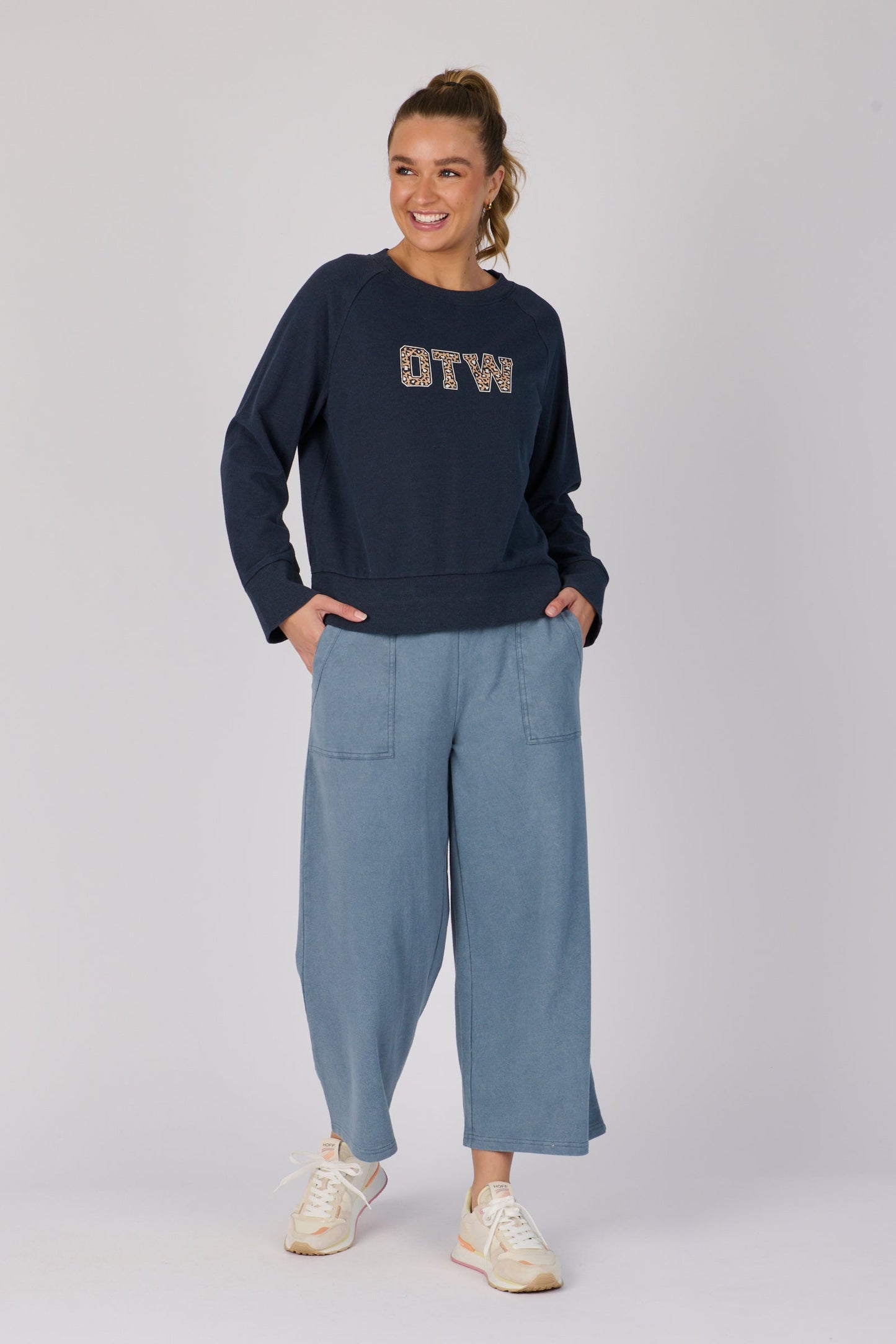 Side Spilt Boxy Top - Ink