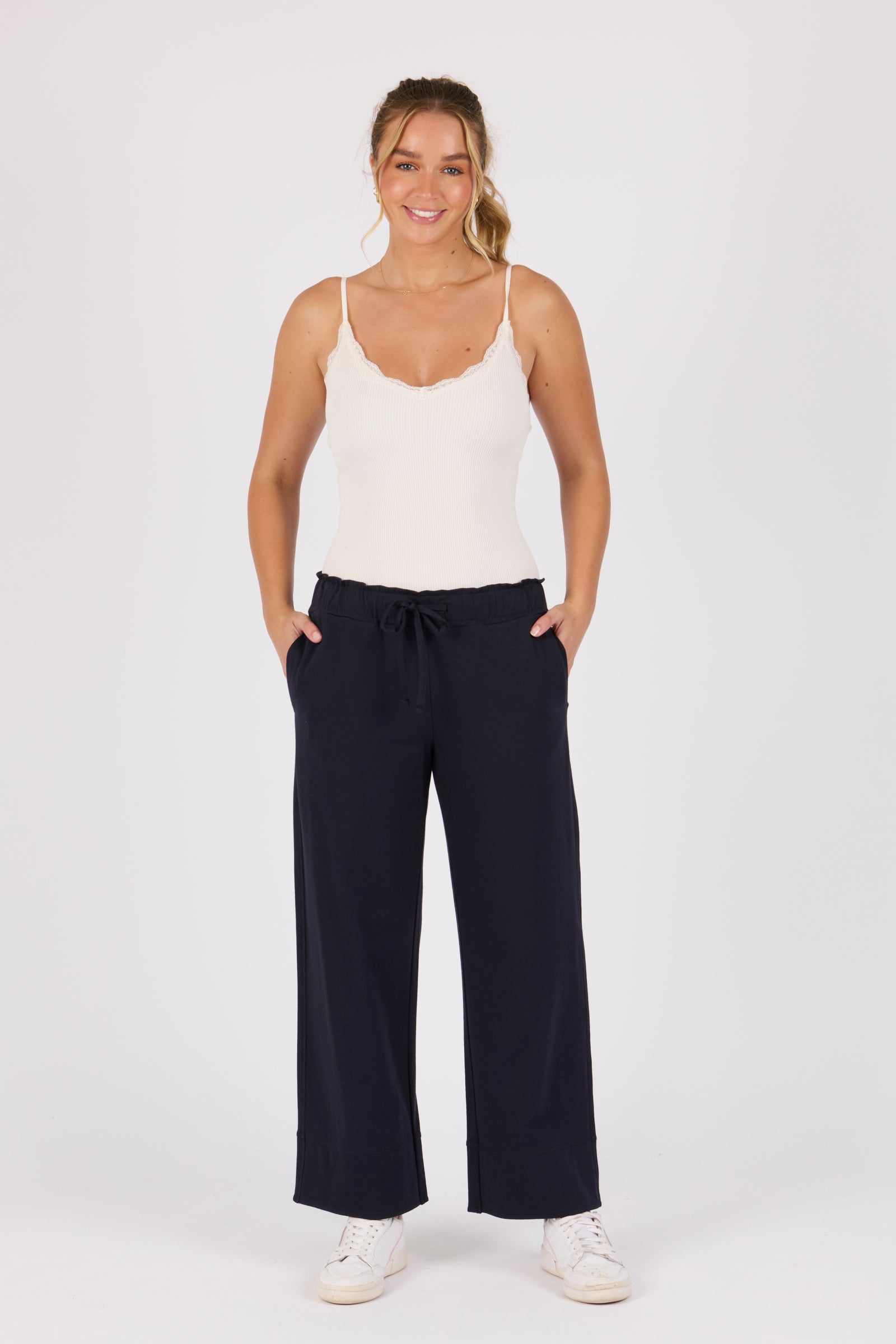 One Ten Willow Cuff Detail Pant - Blue Graphite (view 2)