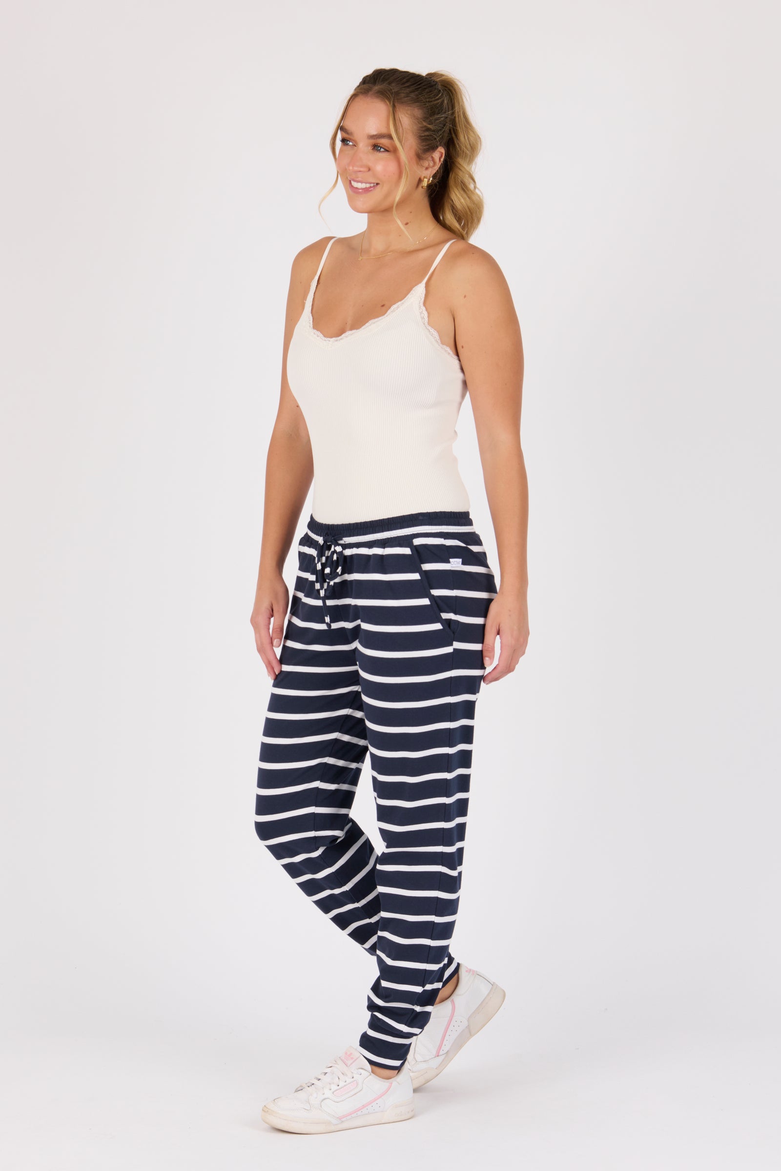 One Ten Willow Everyday Pant - Navy / White Stripe (view 3)
