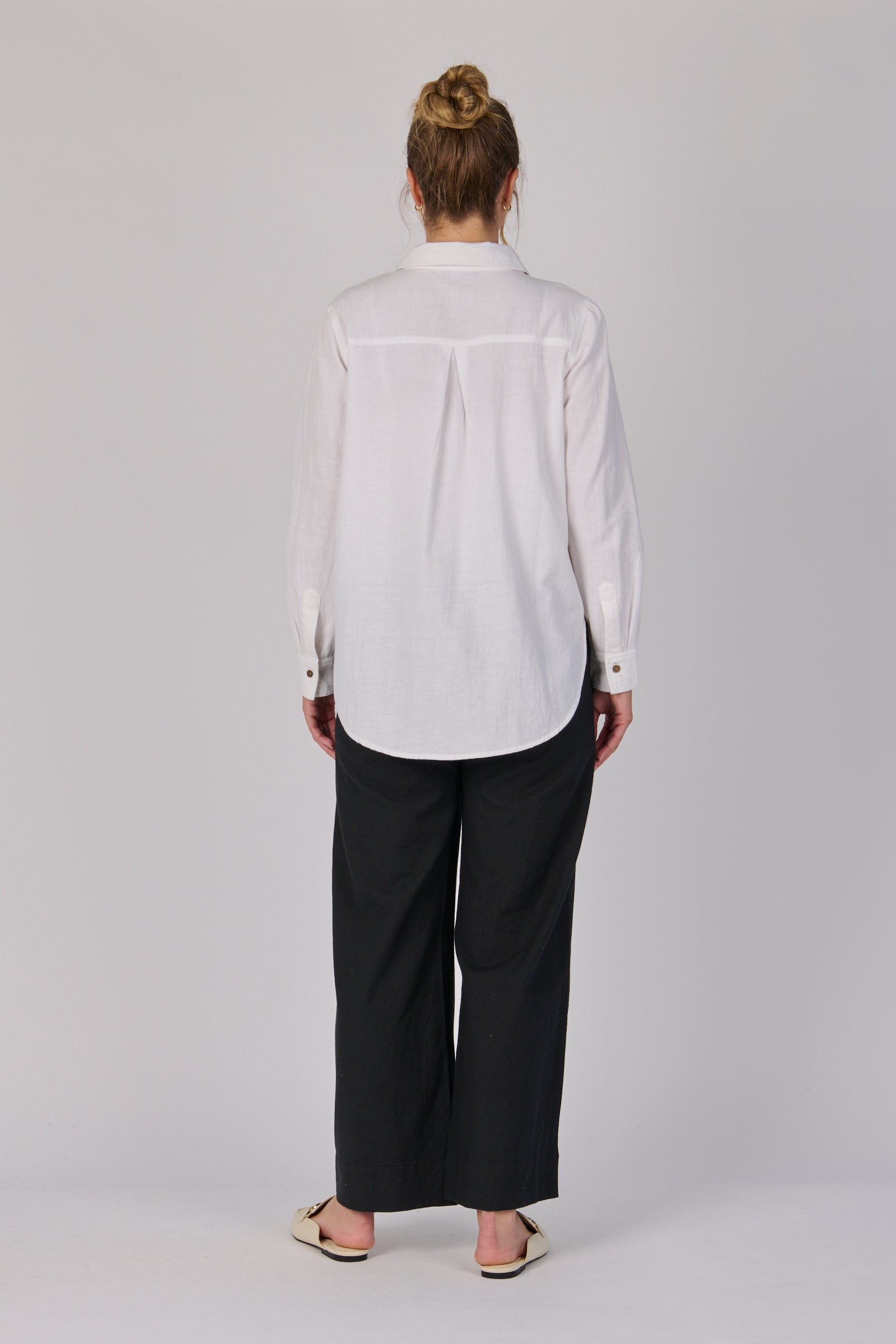 One Ten Willow Button Through Shirt - White (view 4)