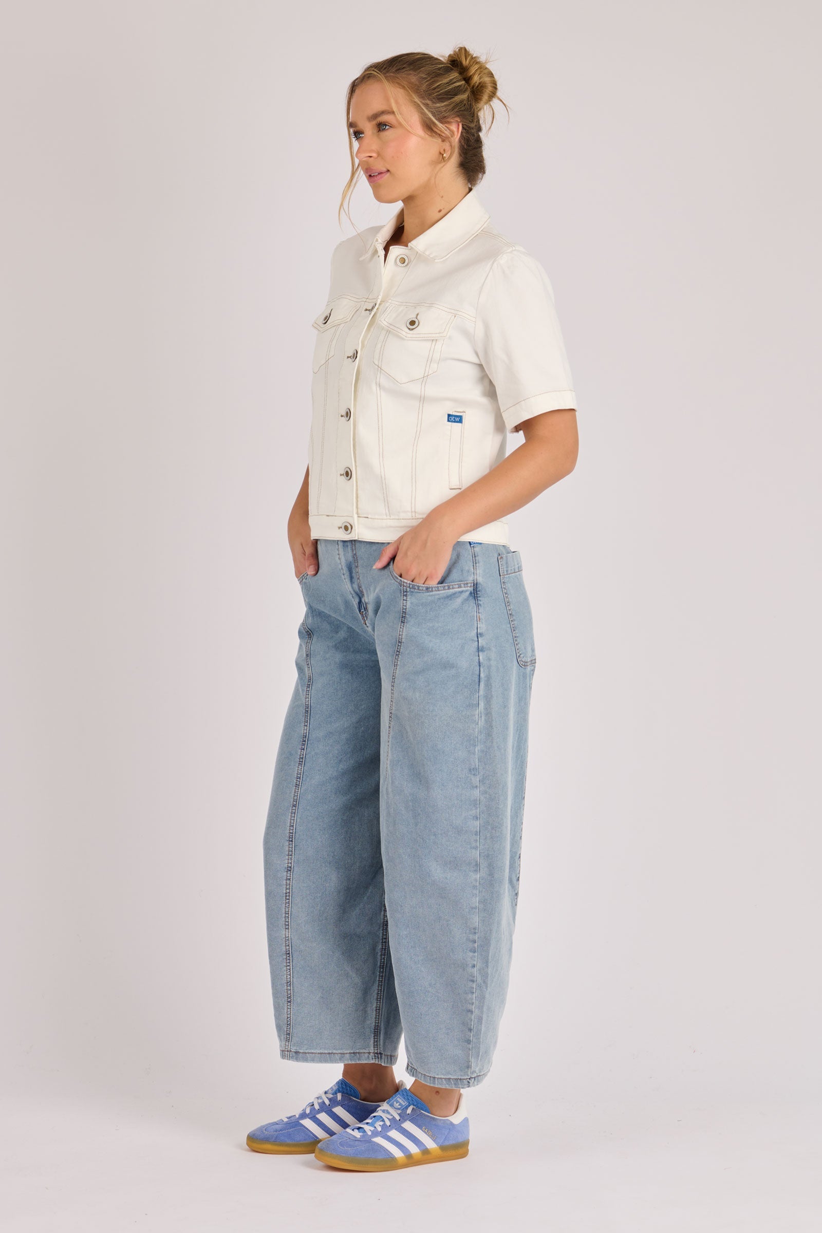 One Ten Willow Short Sleeve Jacket - Optic White (view 3)