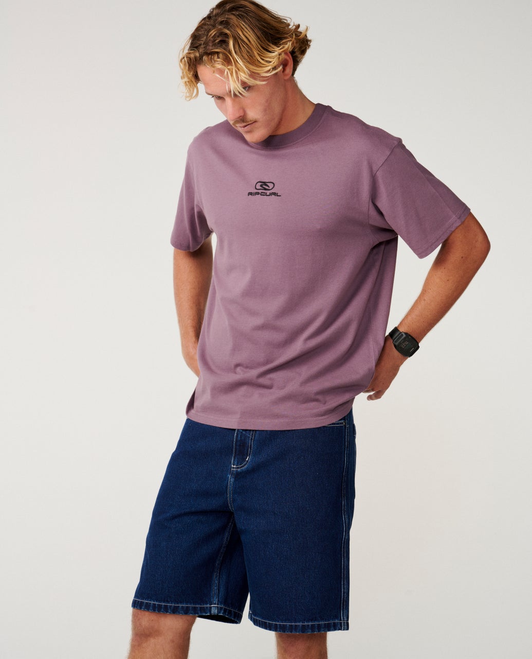 Rip Curl Pill Icon Tee Dusty Purple front