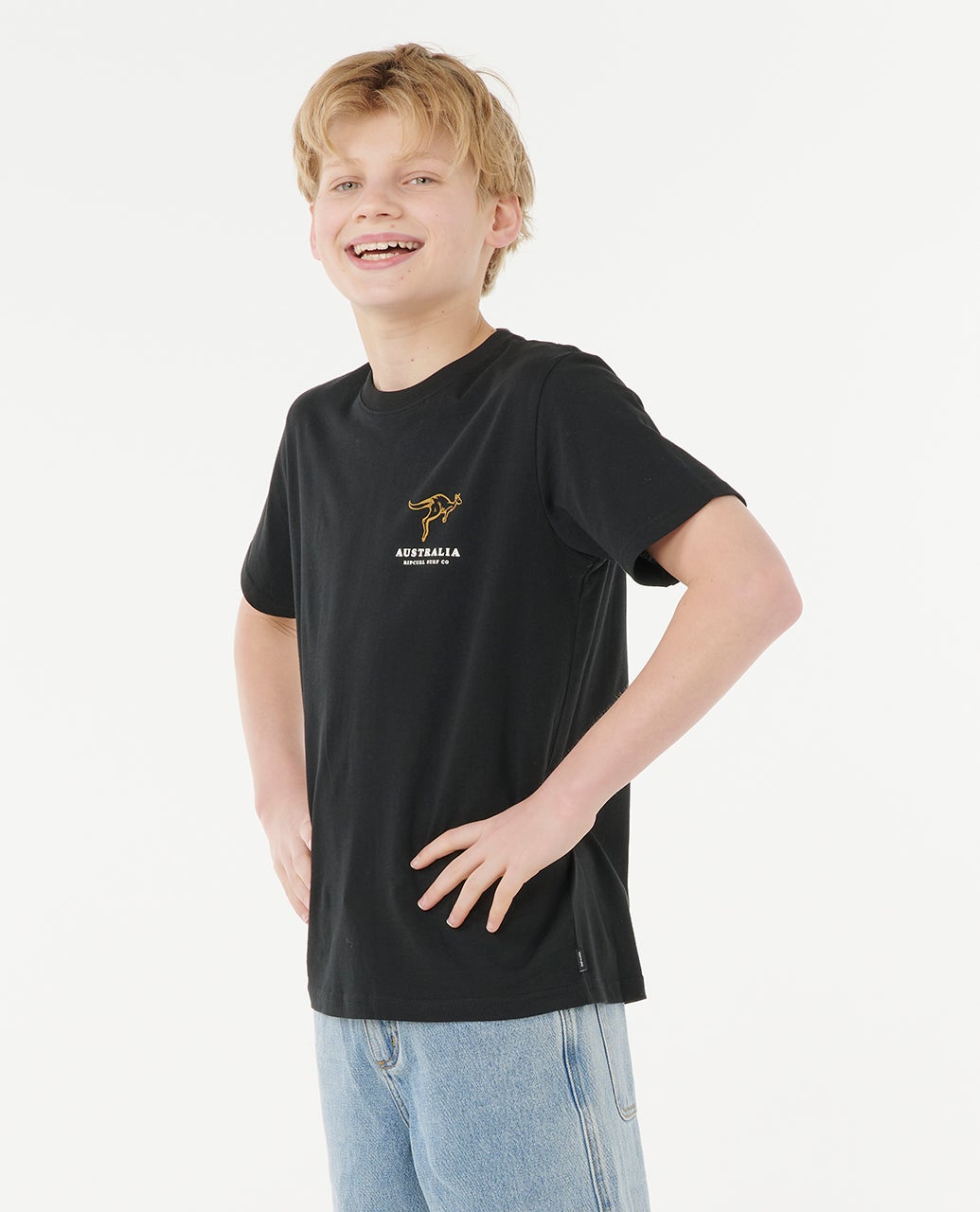 Rip Curl Road Trip Tee - Boy - Black (view 2)