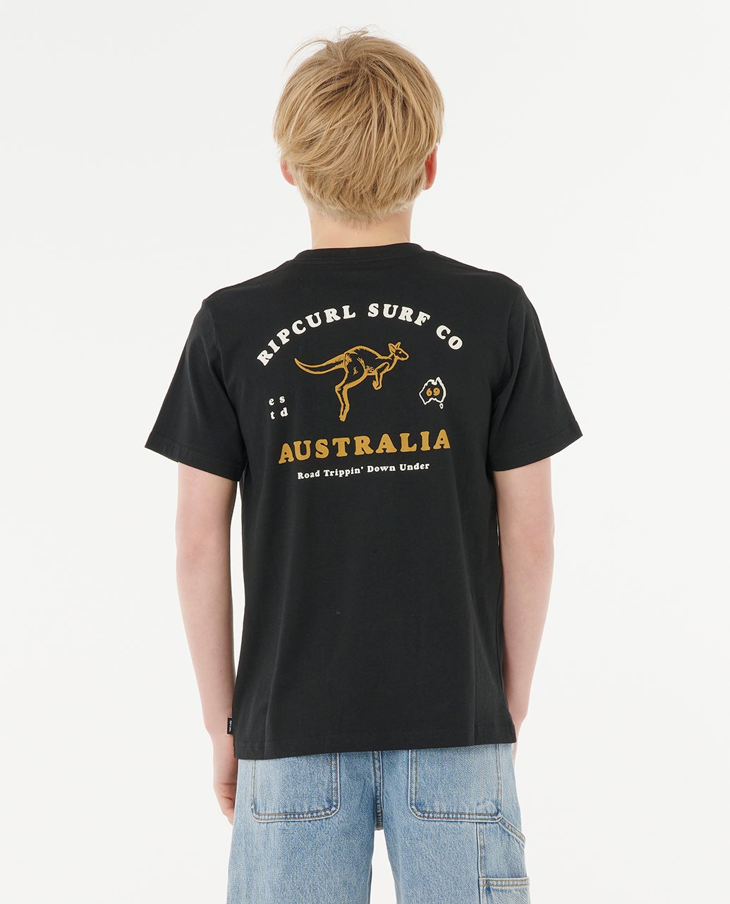 Rip Curl Road Trip Tee - Boy - Black (view 3)