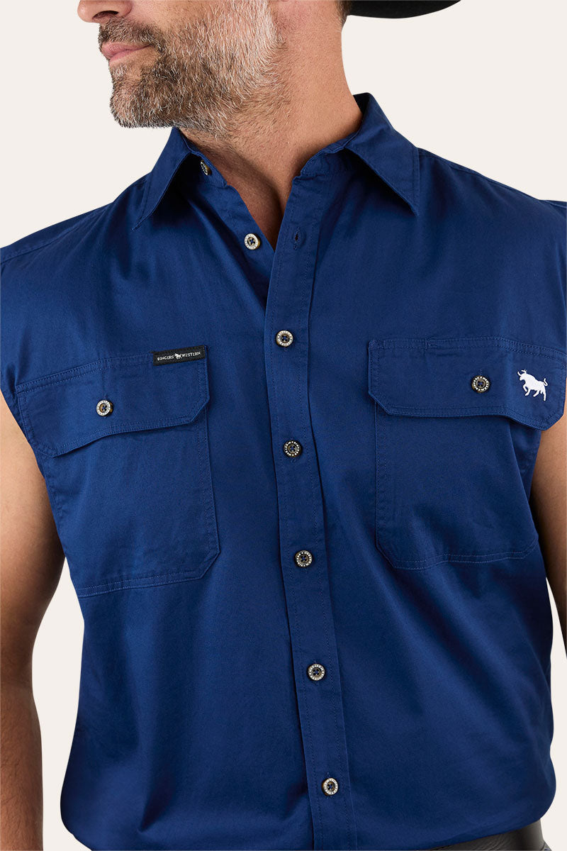 Ringers Western Rob Roy Sleeveless Shirt Navy back