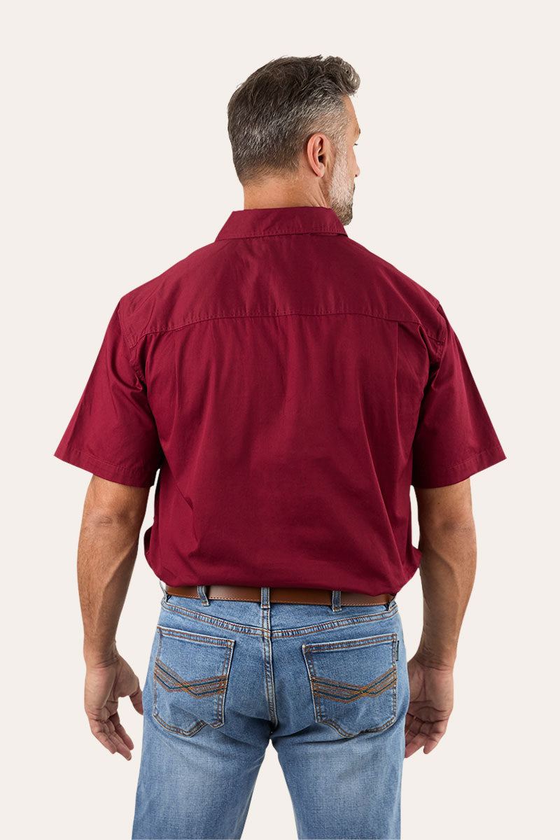 Ringers Western Pack Saddle Shirt Burgundy back