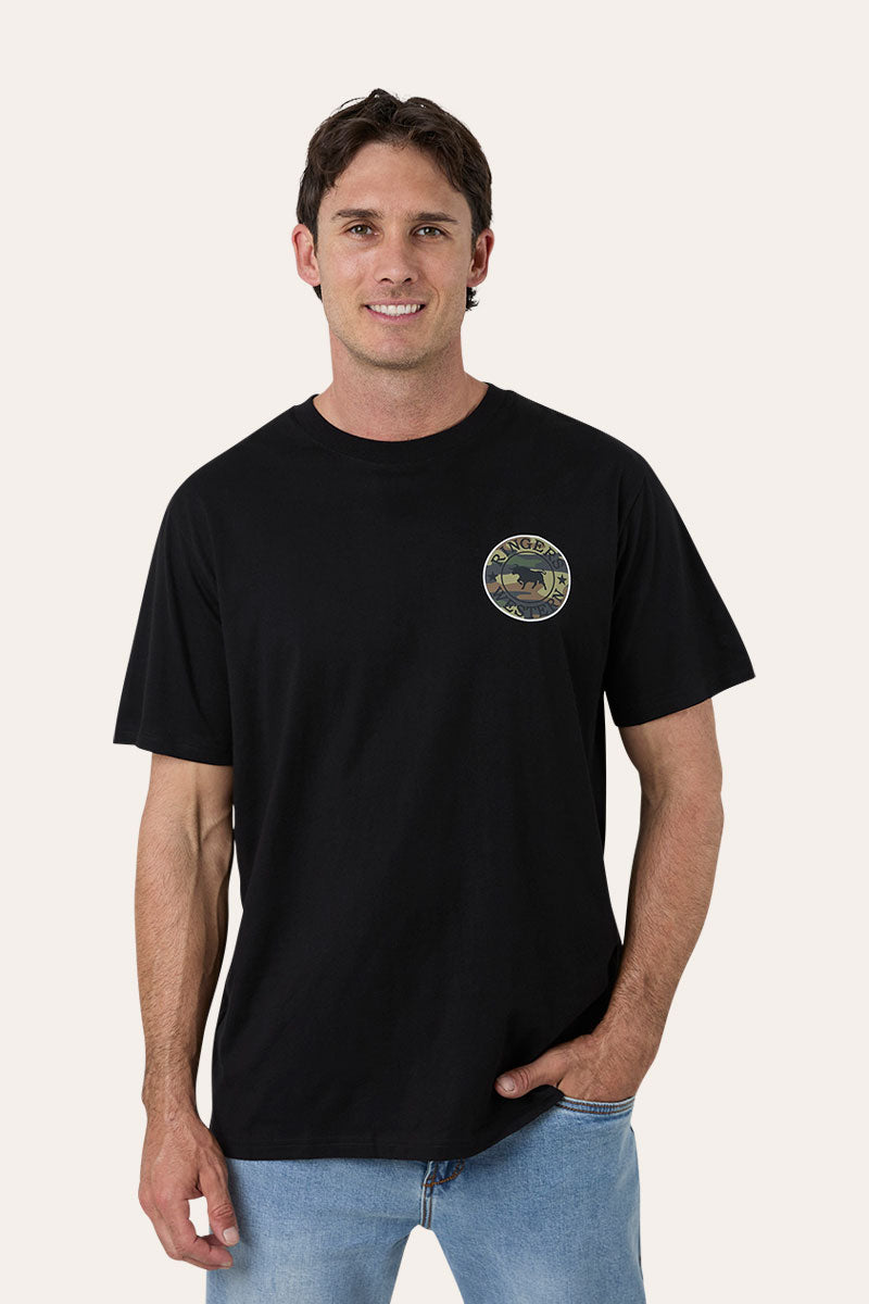 Ringers Western Signature Bull Tee Black Camo