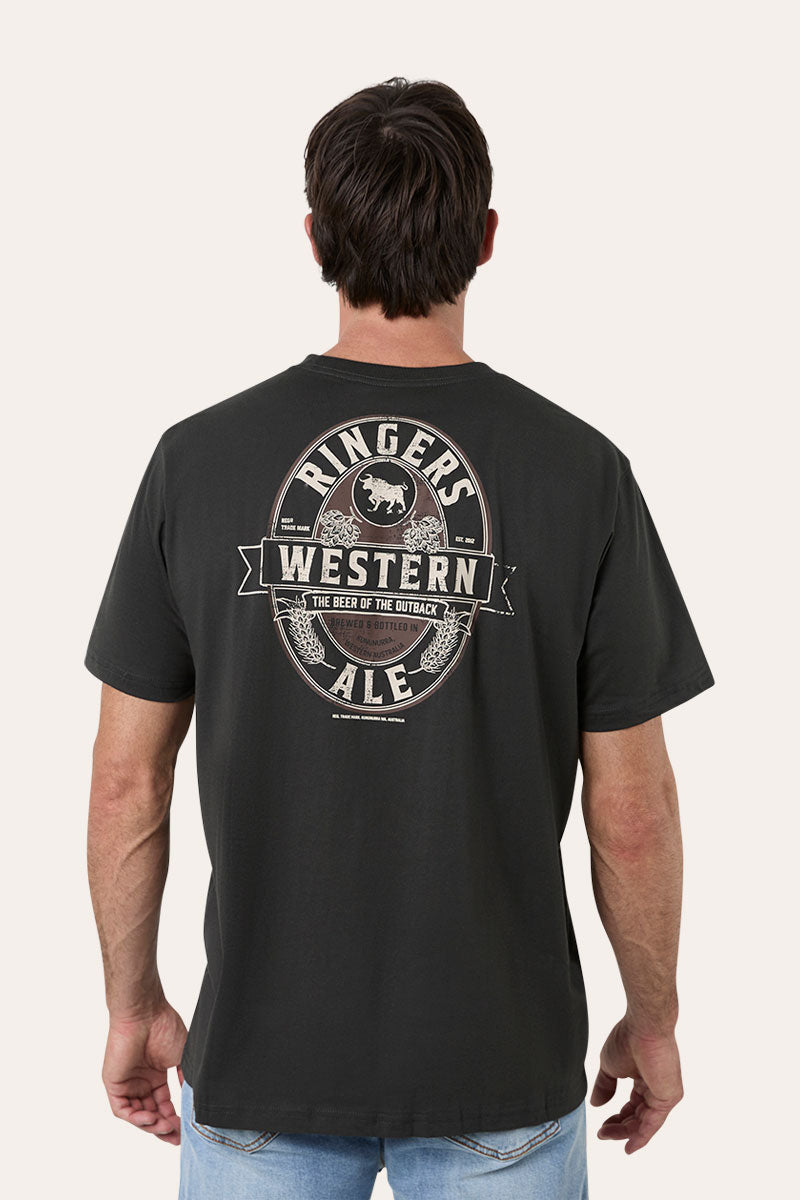 Ringers Western RW Ale Mens Loose Fit Tee - Charcoal (view 2)