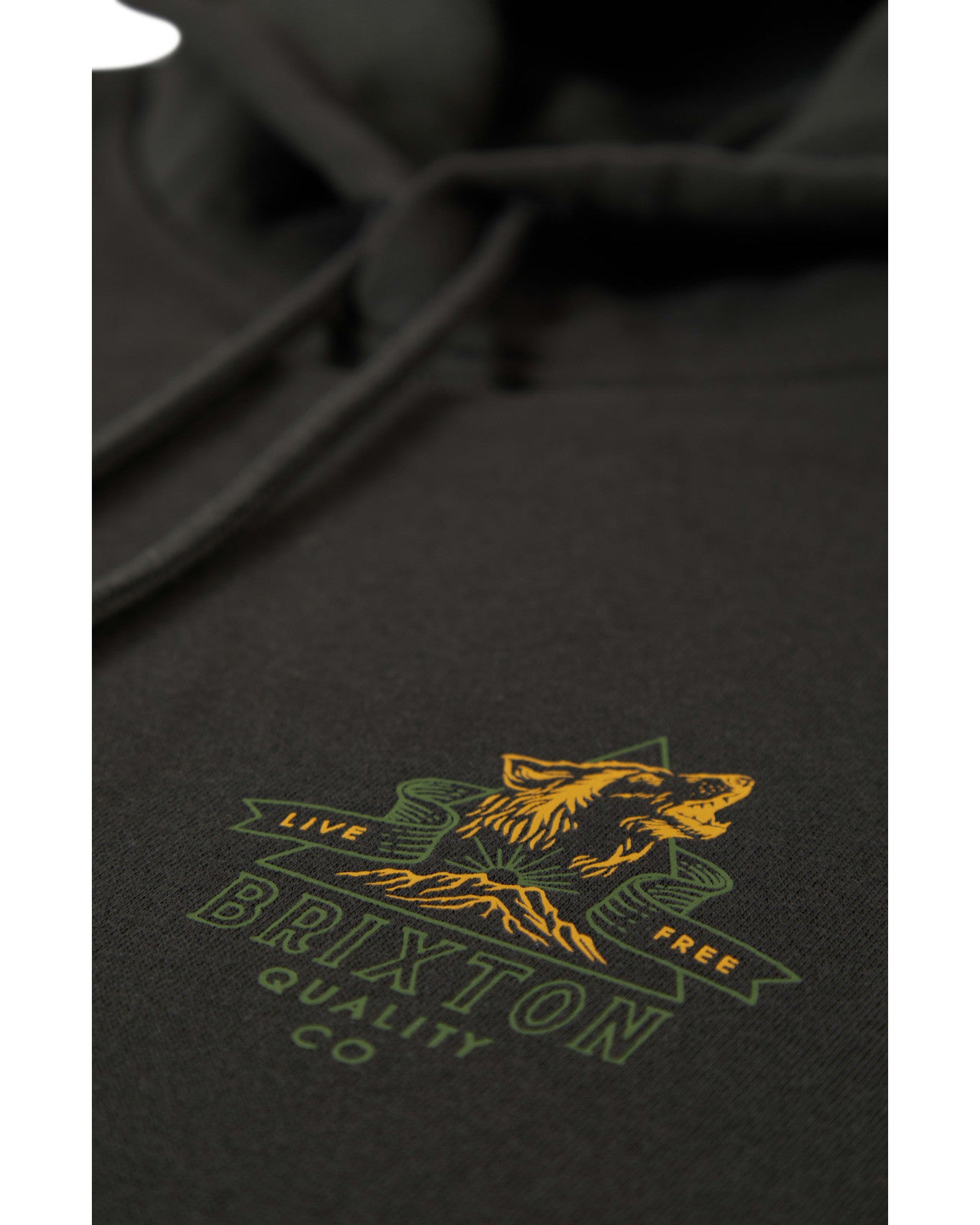 Roaring Wolf Hoodie - Washed Black