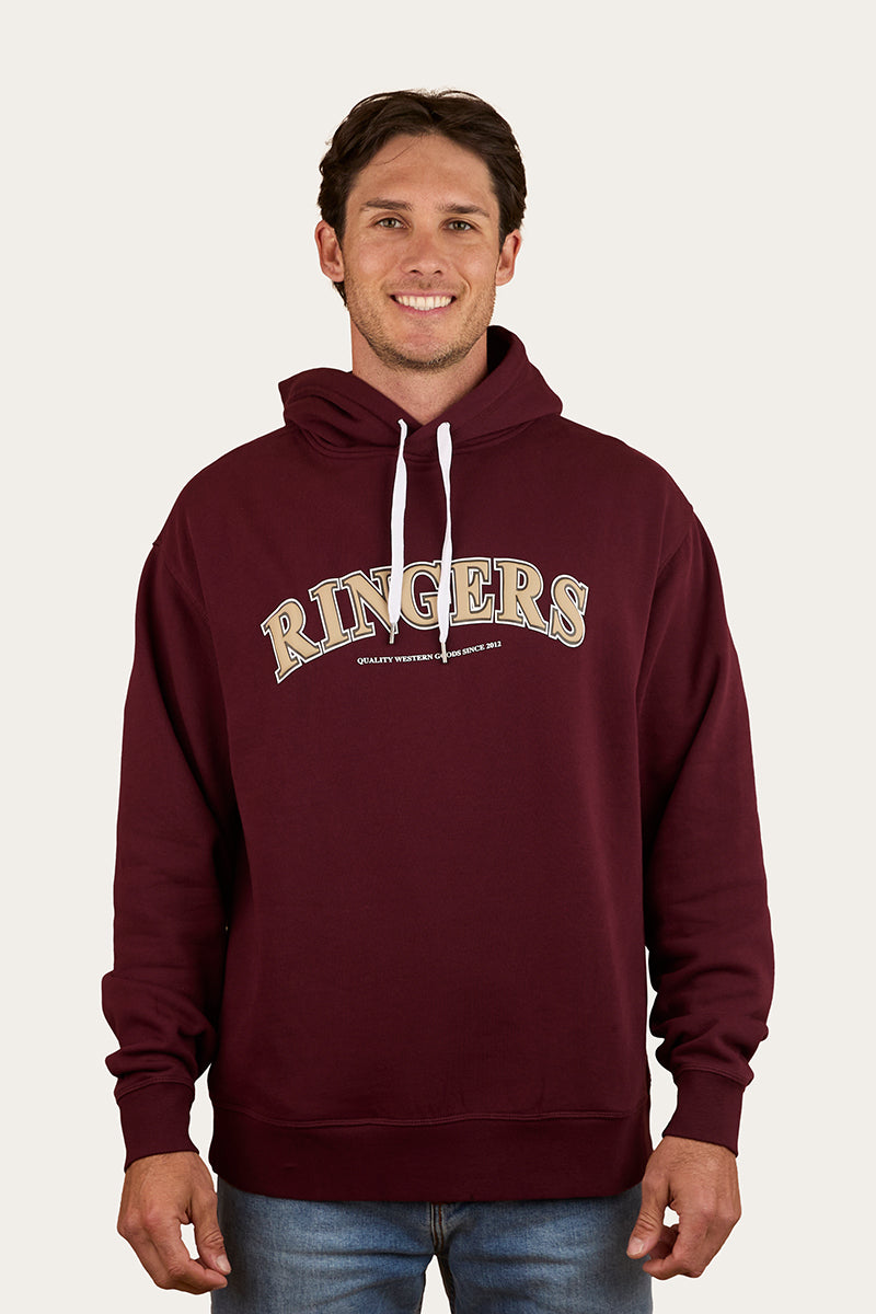 Ringers Western Princeton Mens Hoodie - Washed Cabernet