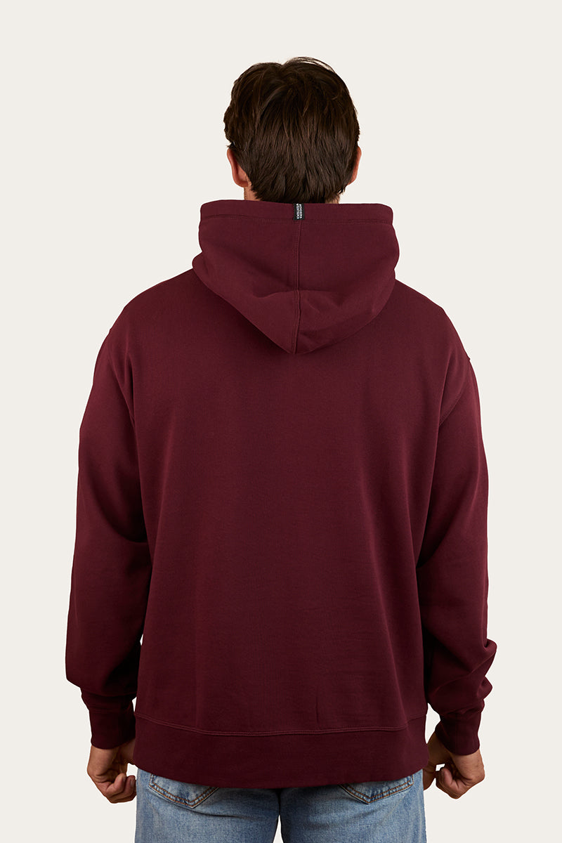 Ringers Western Princeton Mens Hoodie - Washed Cabernet (view 2)
