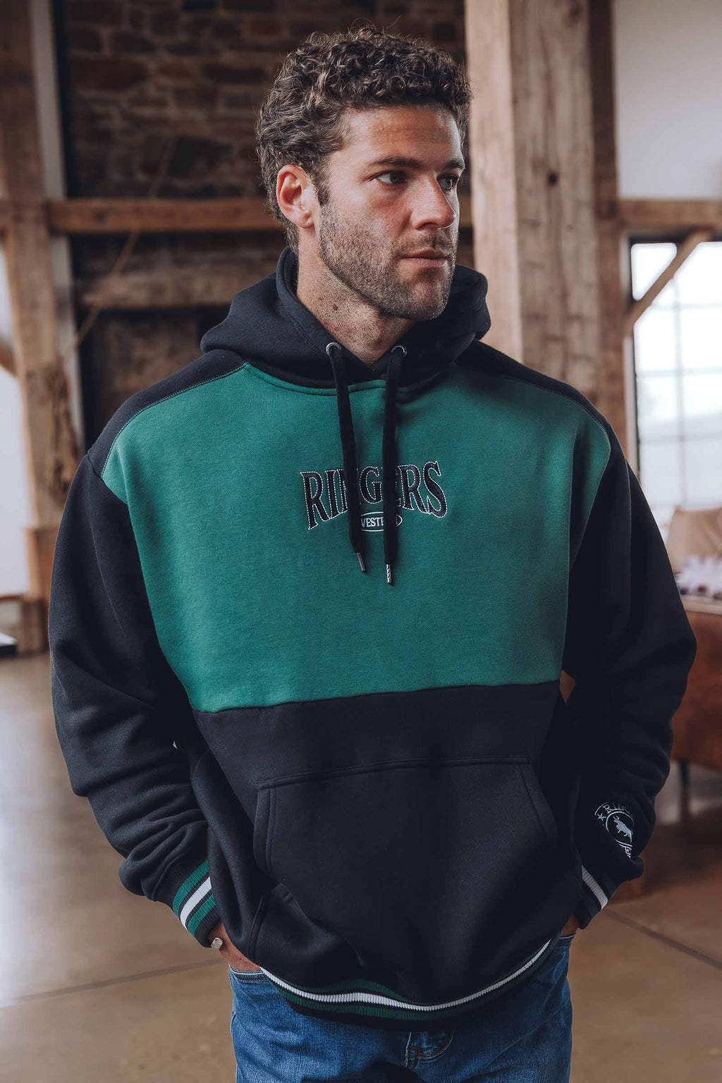 Ringers Western Barrow Creek Mens Pullover Hoodie - Black (view 4)