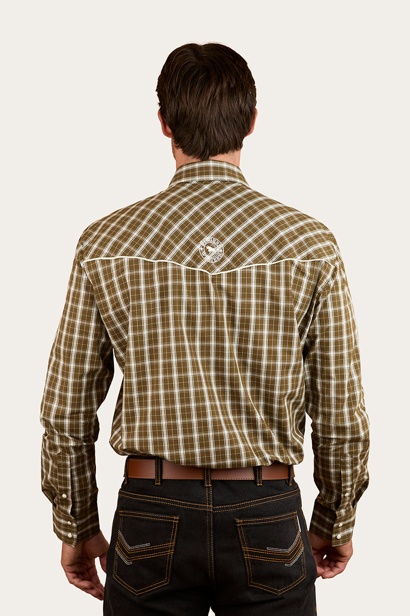 Ringers Western Greenhide Mens Western Shirt - Olive (view 2)