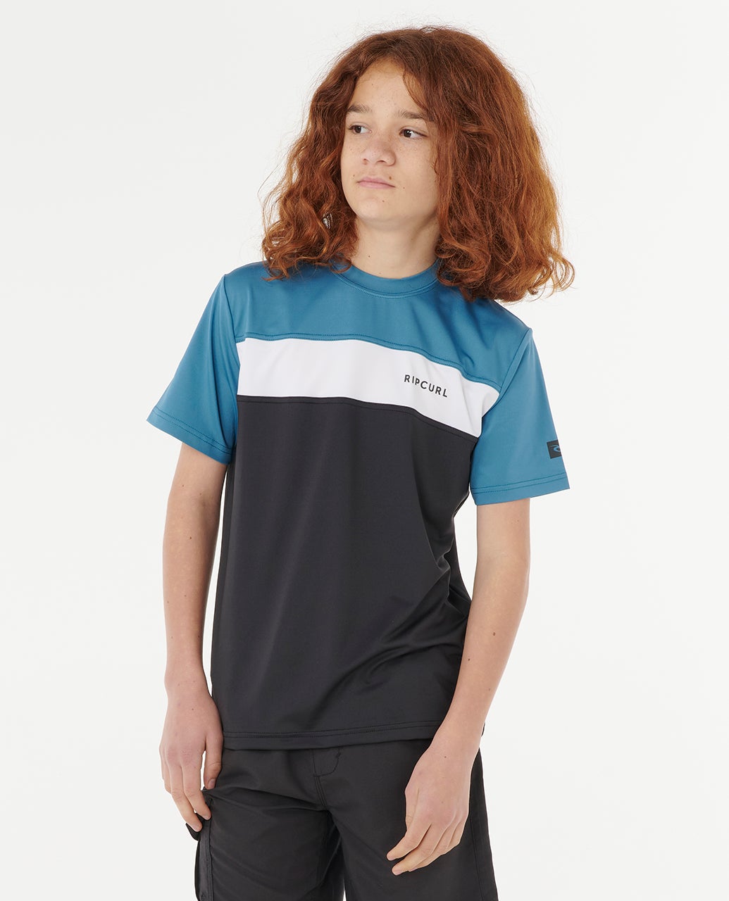 Rip Curl Undertow UPF Short Sleeve - Boy - Storm Blue