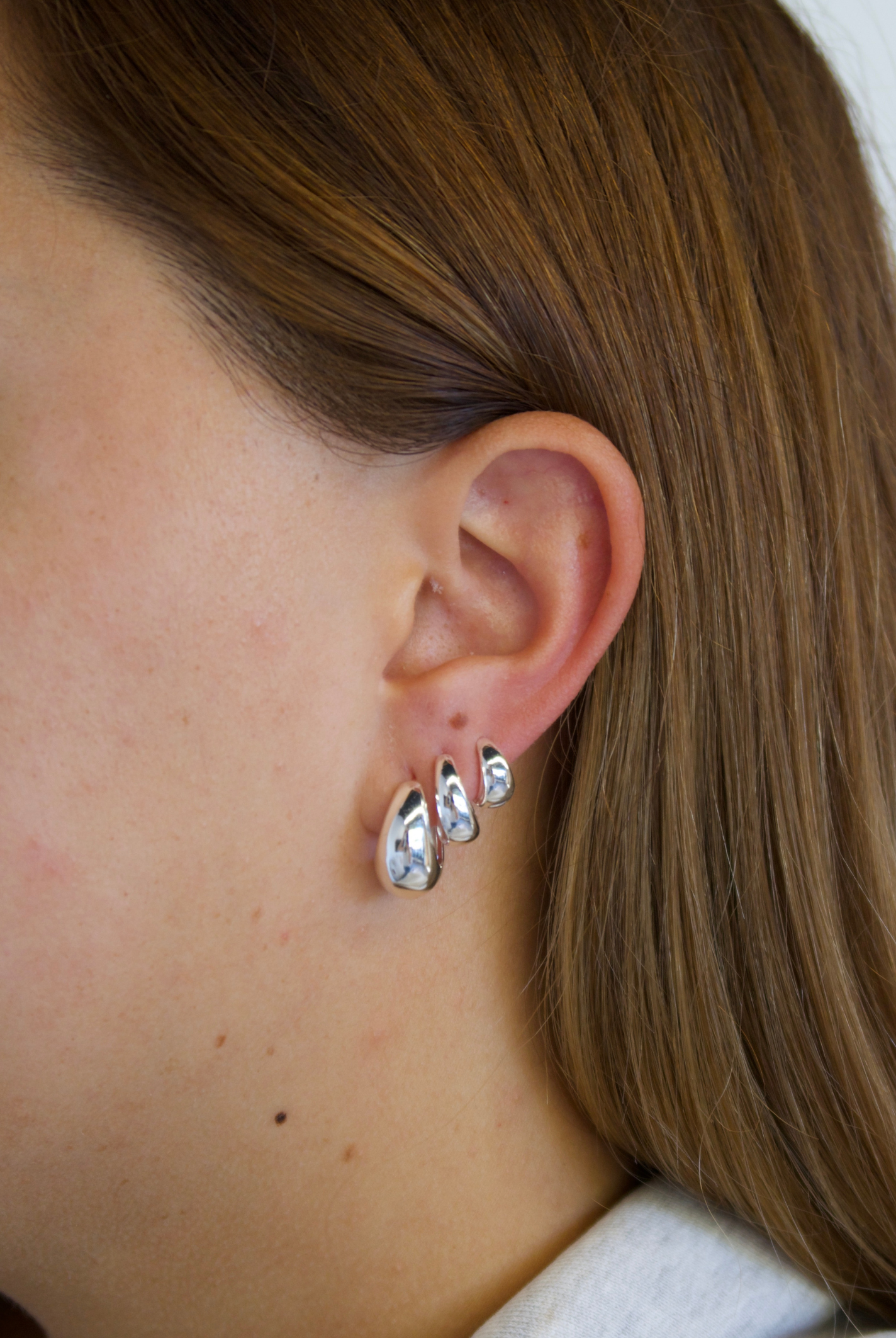 Zafino Steph Hoop - Small - Silver (view 2)