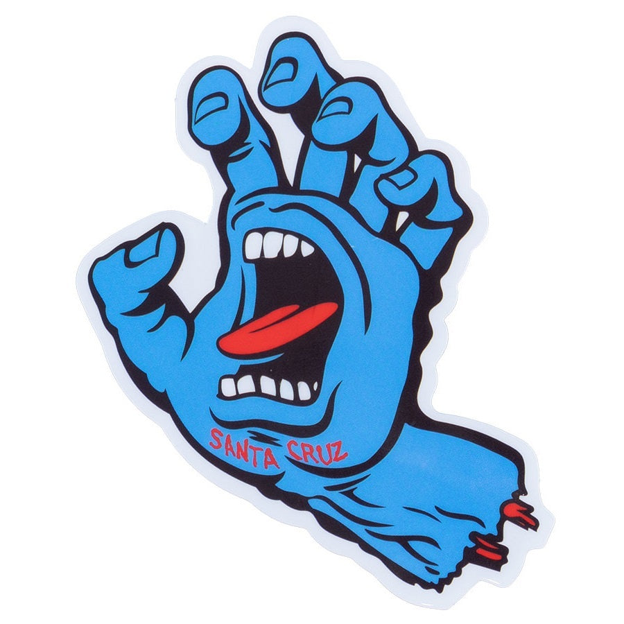 Screaming Hand Decal Sticker - Blue