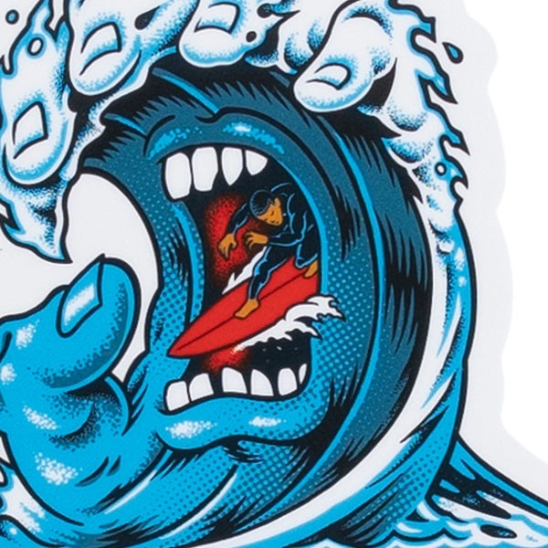 Screaming Wave Sticker - Blue