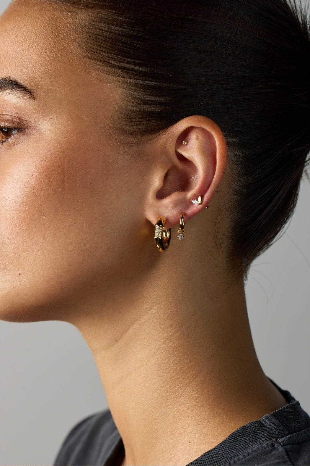 Zafino Sienna Stud Earring - Silver (view 2)