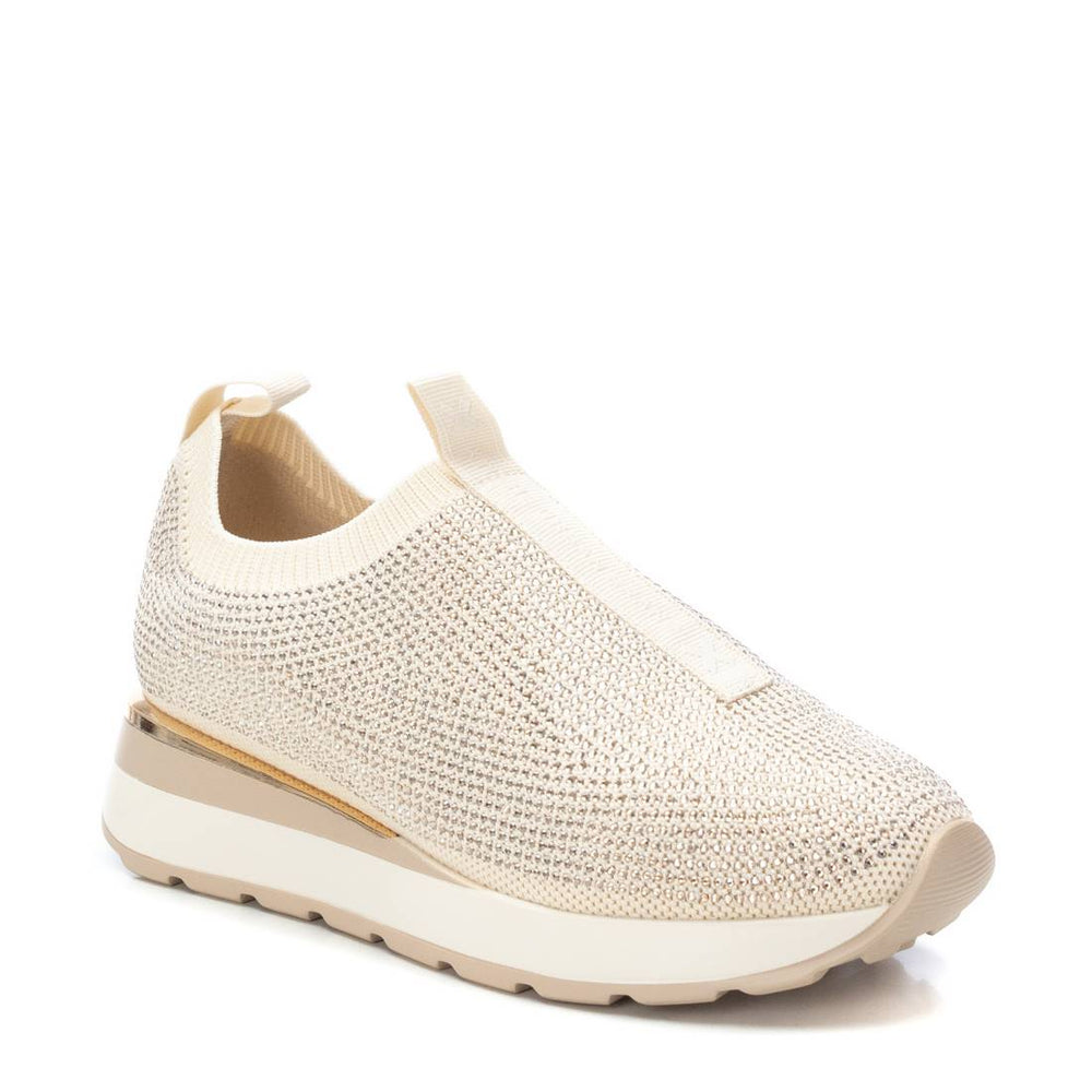 Shimmer Slip On Sneaker - Beige