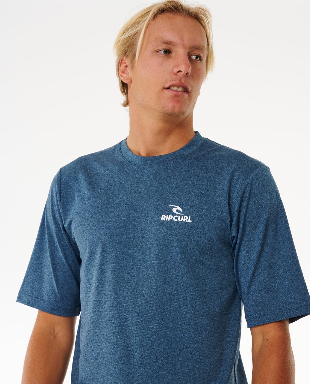 Rip Curl Stack UPF Short Sleeve - Navy Marle (view 5)
