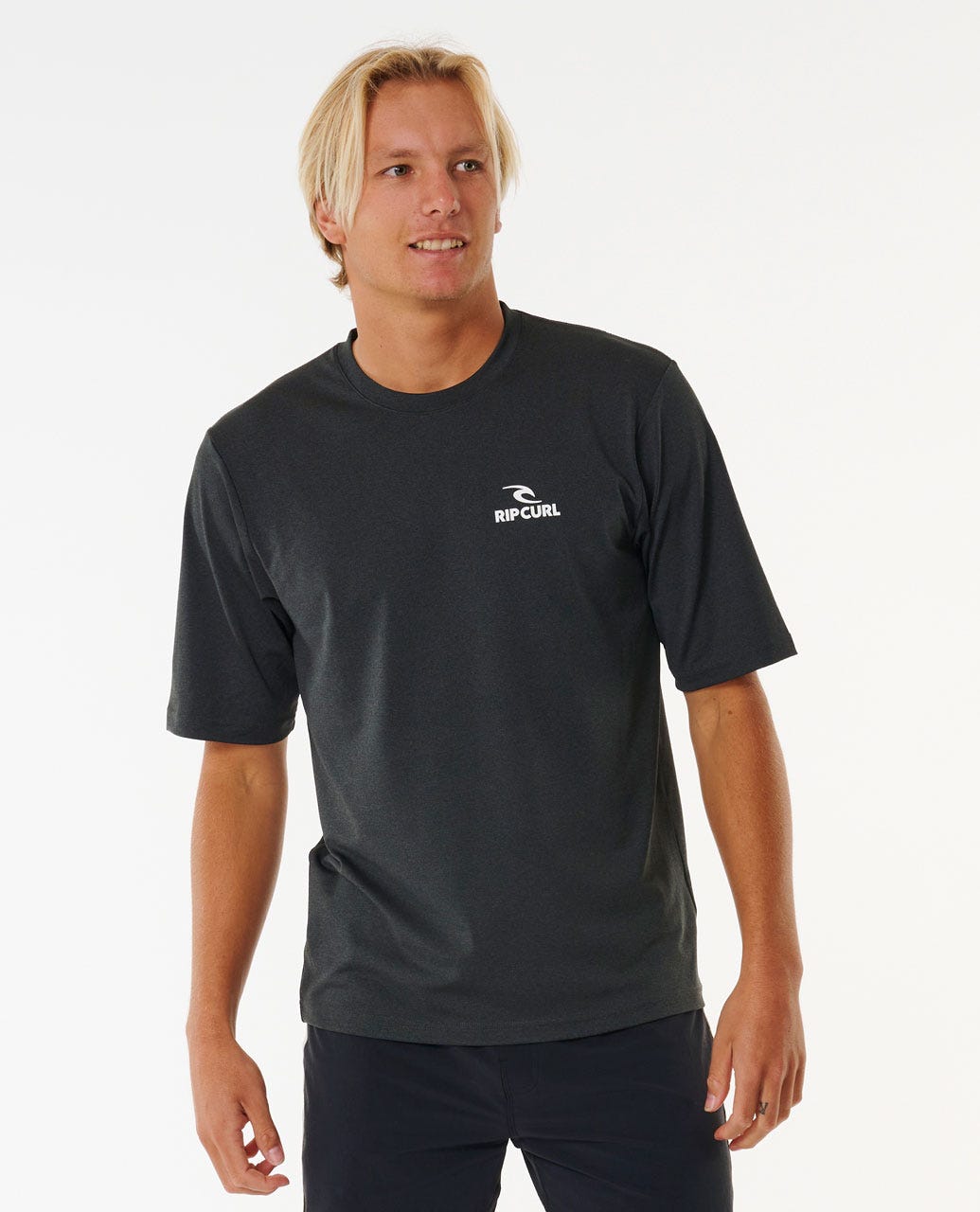 Rip Curl Stack UPF Short Sleeve - Black Marle