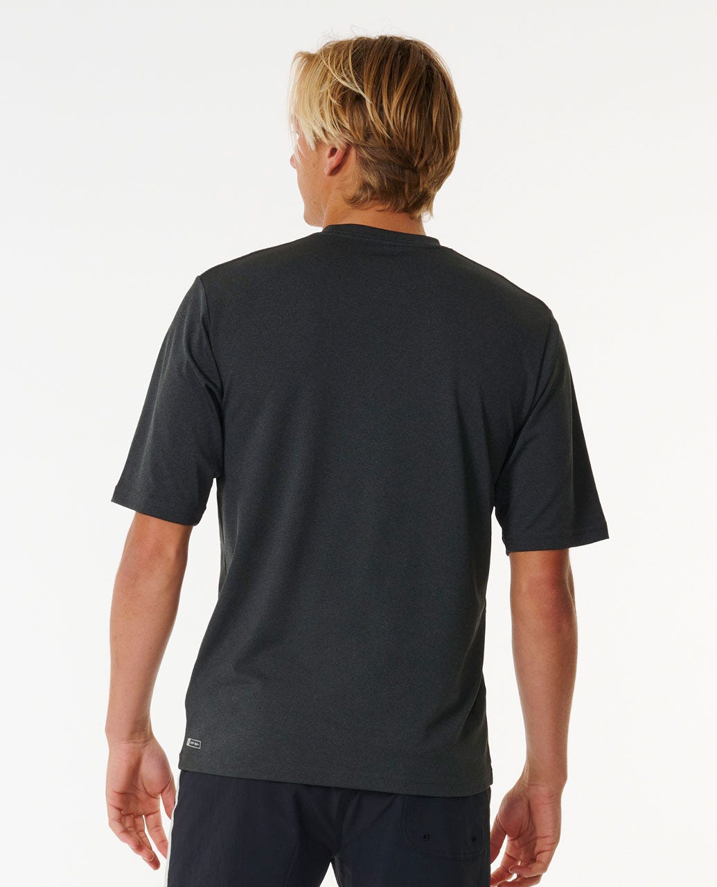 Rip Curl Stack UPF Short Sleeve - Black Marle (view 2)