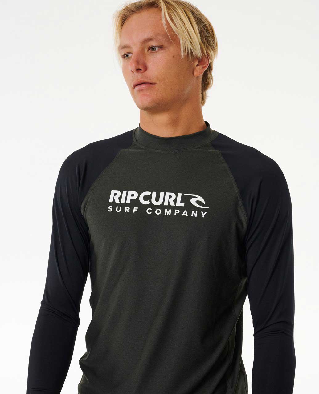 Rip Curl Shock UPF Long Sleeve - Black Marle (view 5)