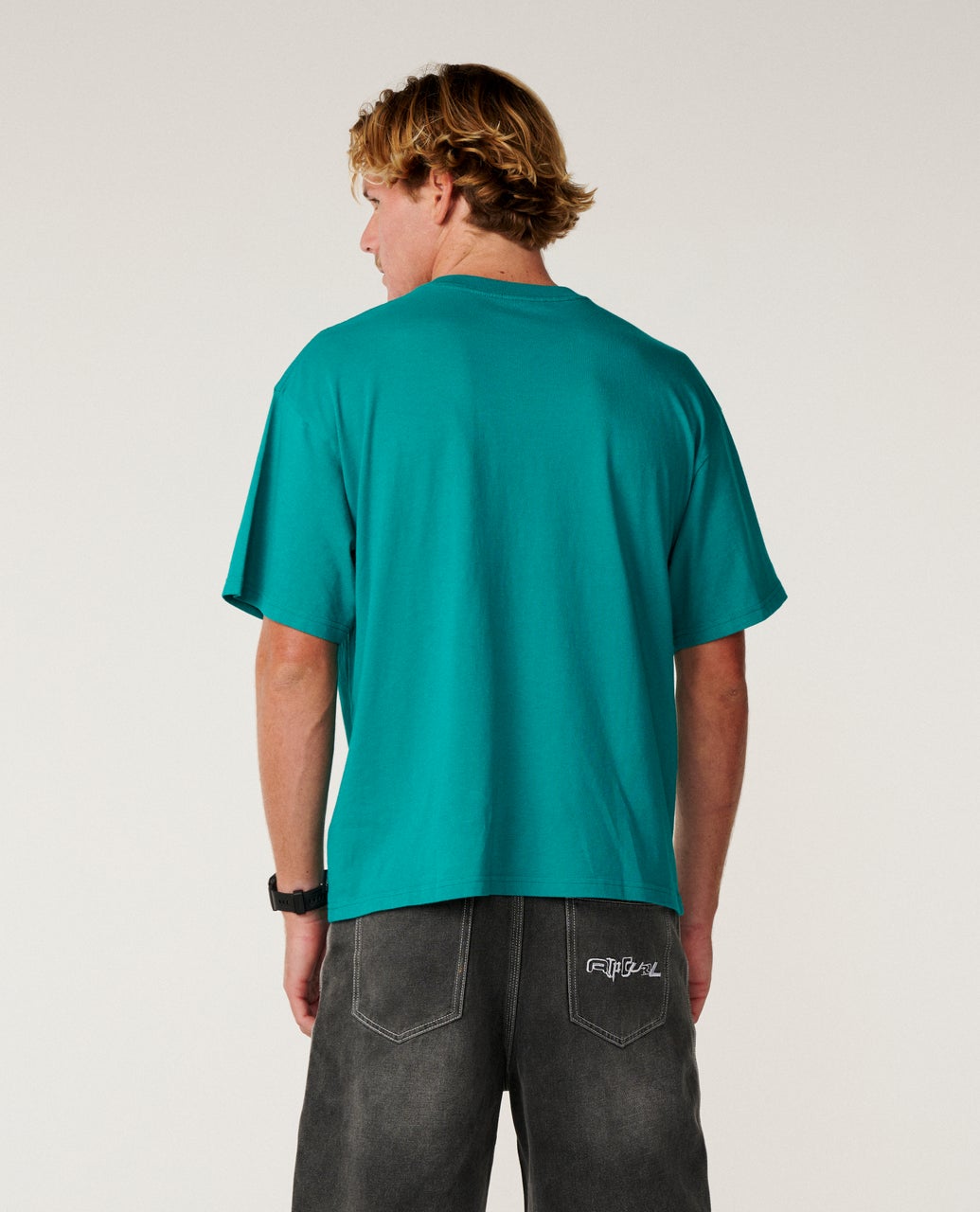 Rip Curl Archive 69 Panel Tee Marine Green detail