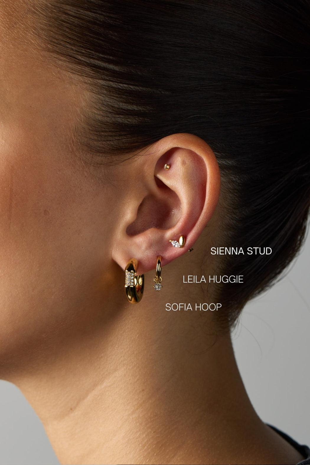 Zafino Sienna Stud Earring - Silver (view 3)