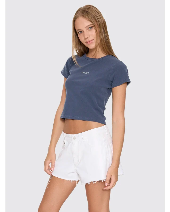 Thrills Minimal Thrills Mini Tee in Heritage Navy - side