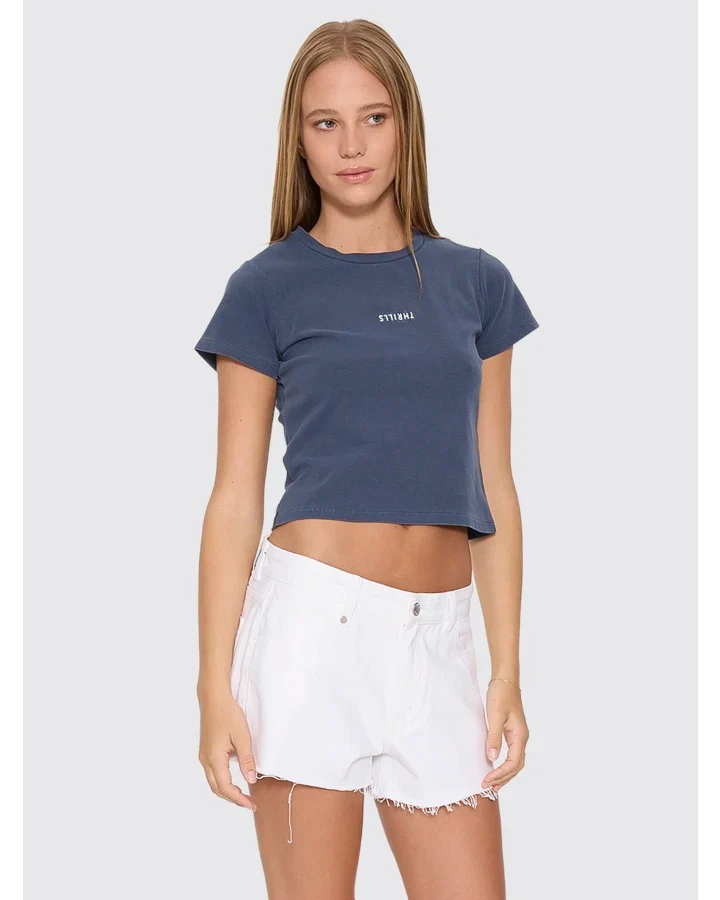 Thrills Minimal Thrills Mini Tee in Heritage Navy - detail