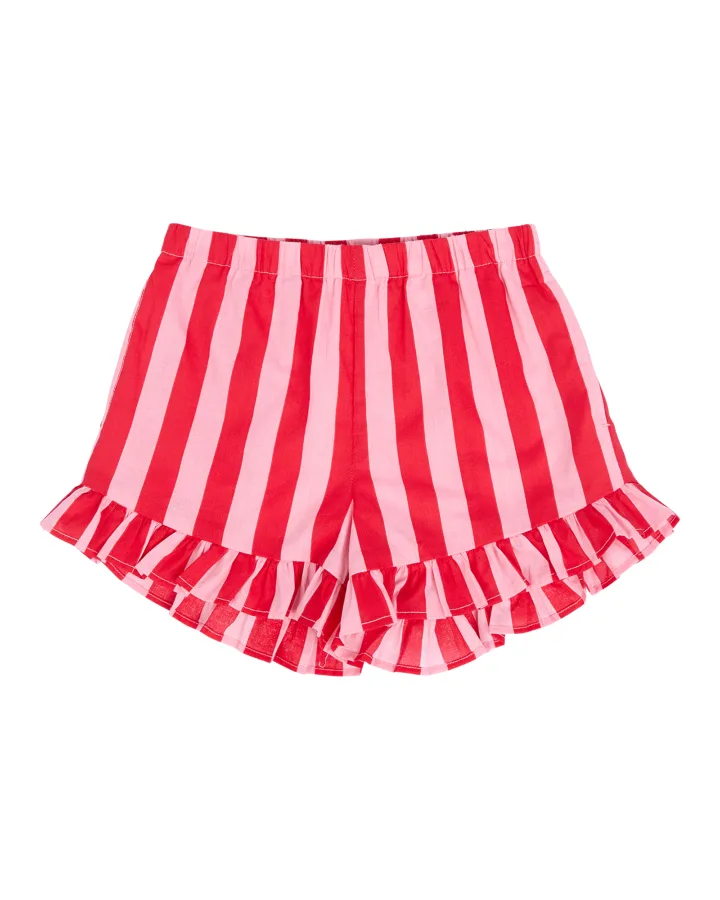 Eve Girl Amelia Stripe Short in red and white stripe