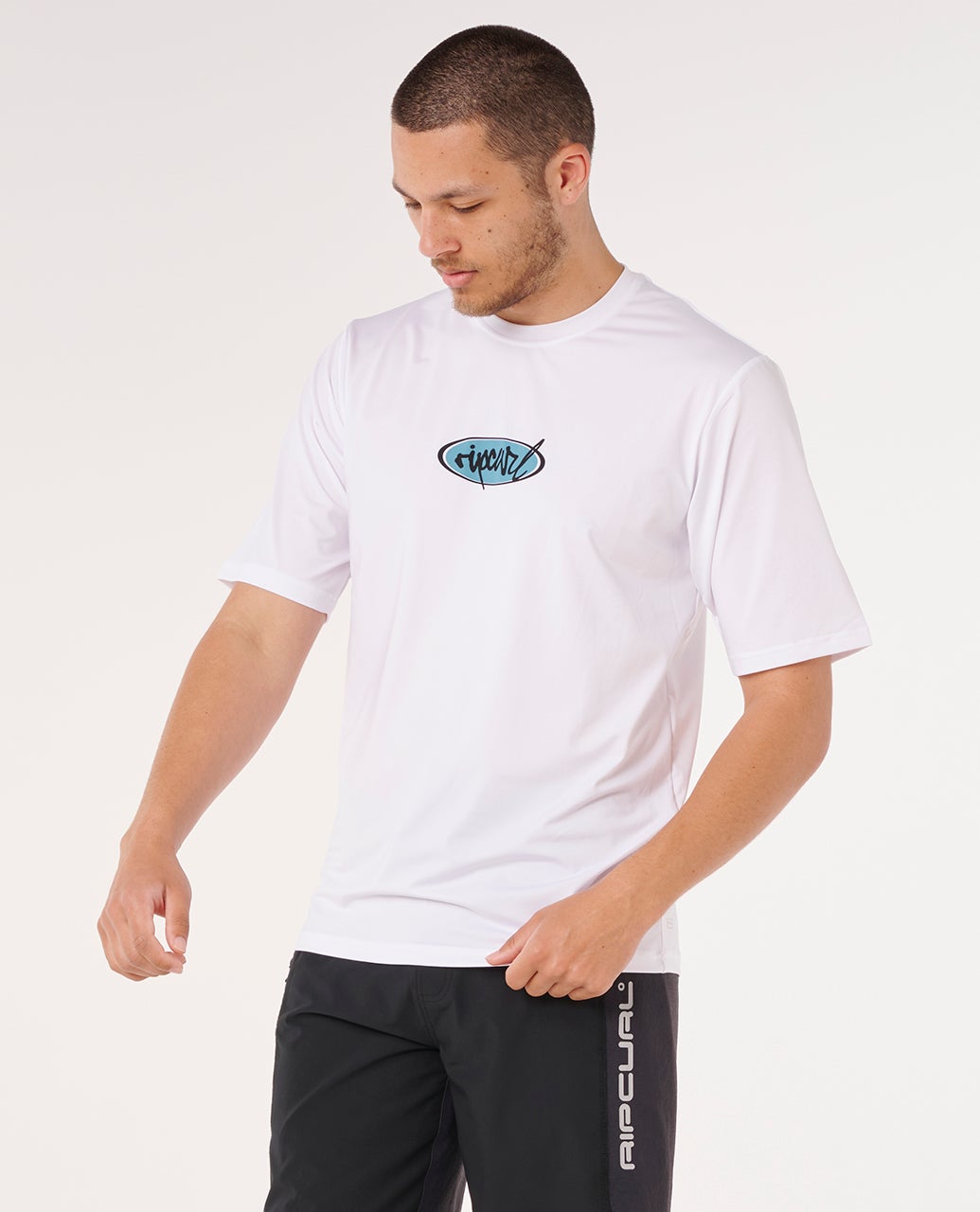 Rip Curl Rip Script UPF Short Sleeve - White (view 2)