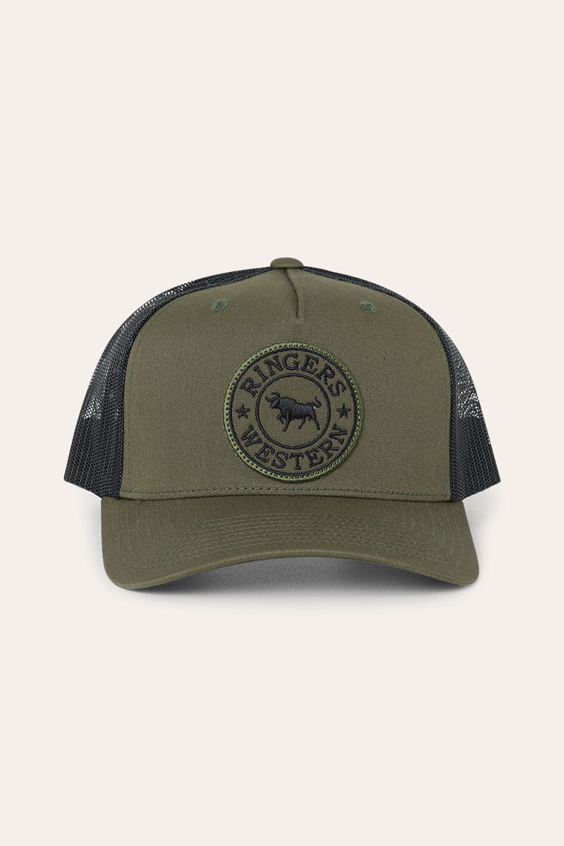 Ringers Western Signature Bull Trucker Cap - Army Black Patch