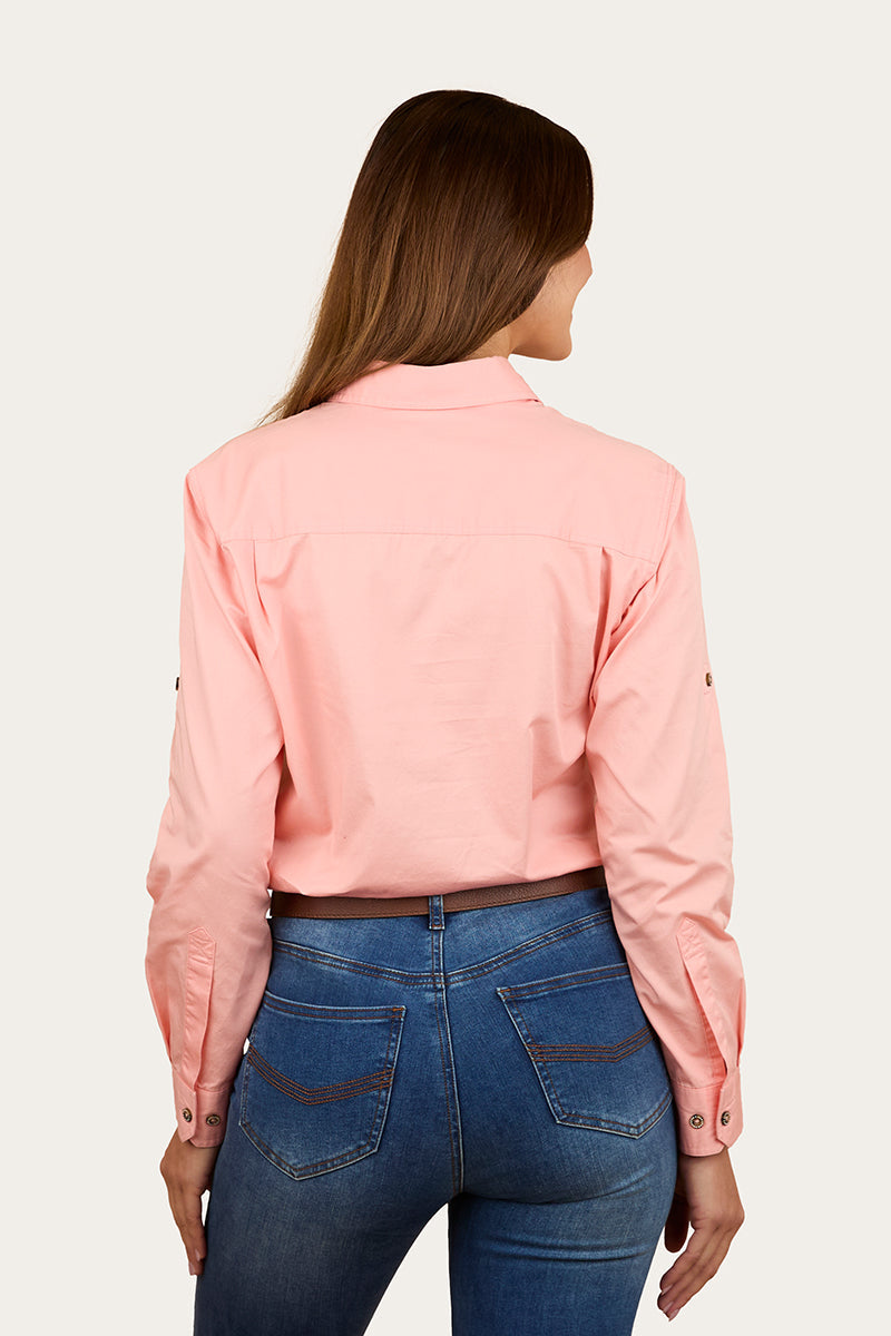 Ringers Western Pentecost River Womens Half Button Work Shirt - Light Blush (view 2)