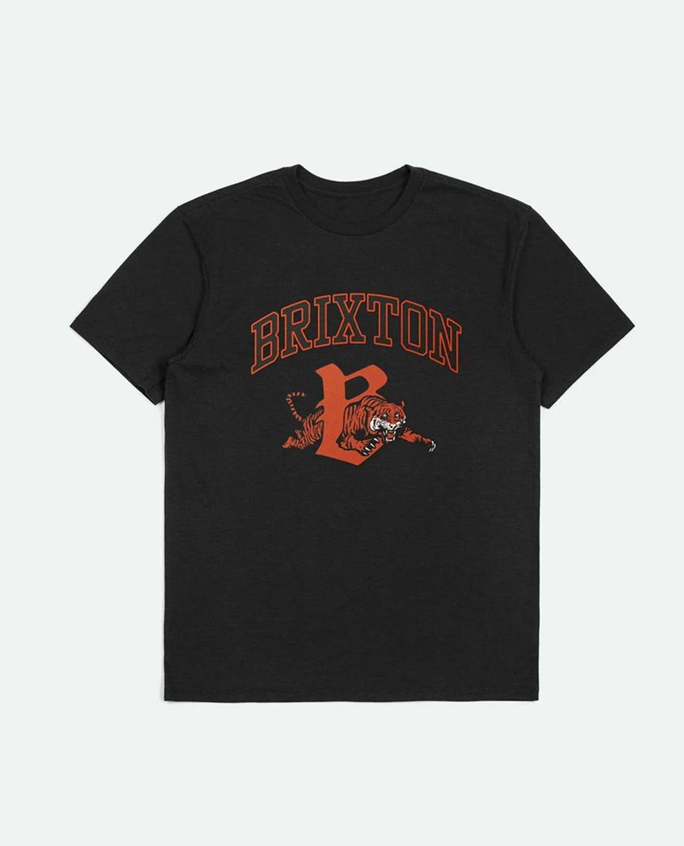 Brixton Tiger Heavyweight Relaxed Tee - Black Classic Wash