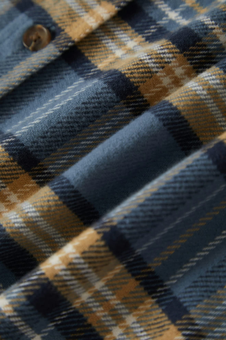Bowery Flannel - Azure Blue / Washed Navy / Sand