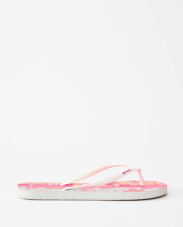 Mixed Bloom Open Toe - Hot Pink