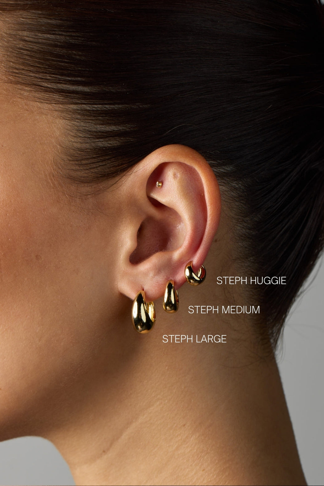 Steph Hoop - Large - Silver