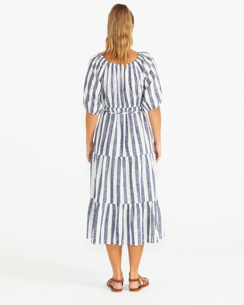 Harley Midi Dress - Navy Stripe