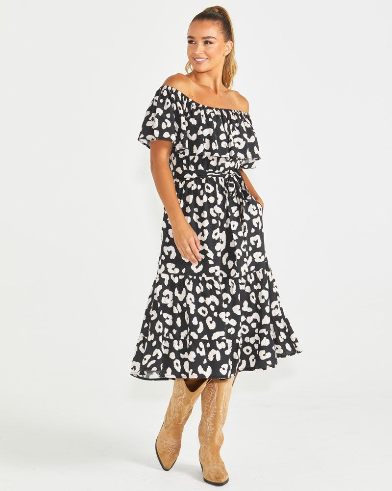 Sass Ember Dress - Animal Print