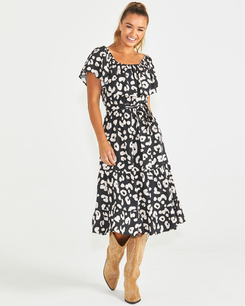 Sass Ember Dress - Animal Print (view 2)