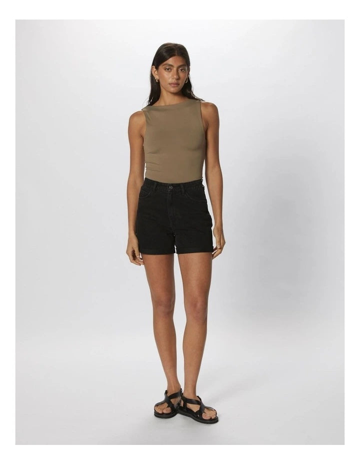 Lea Sleeveless 2 Ways Top - Walnut