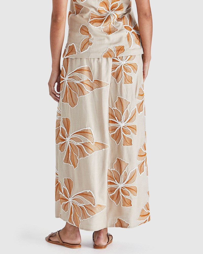 Finley Skirt - Tan / Orange Brown