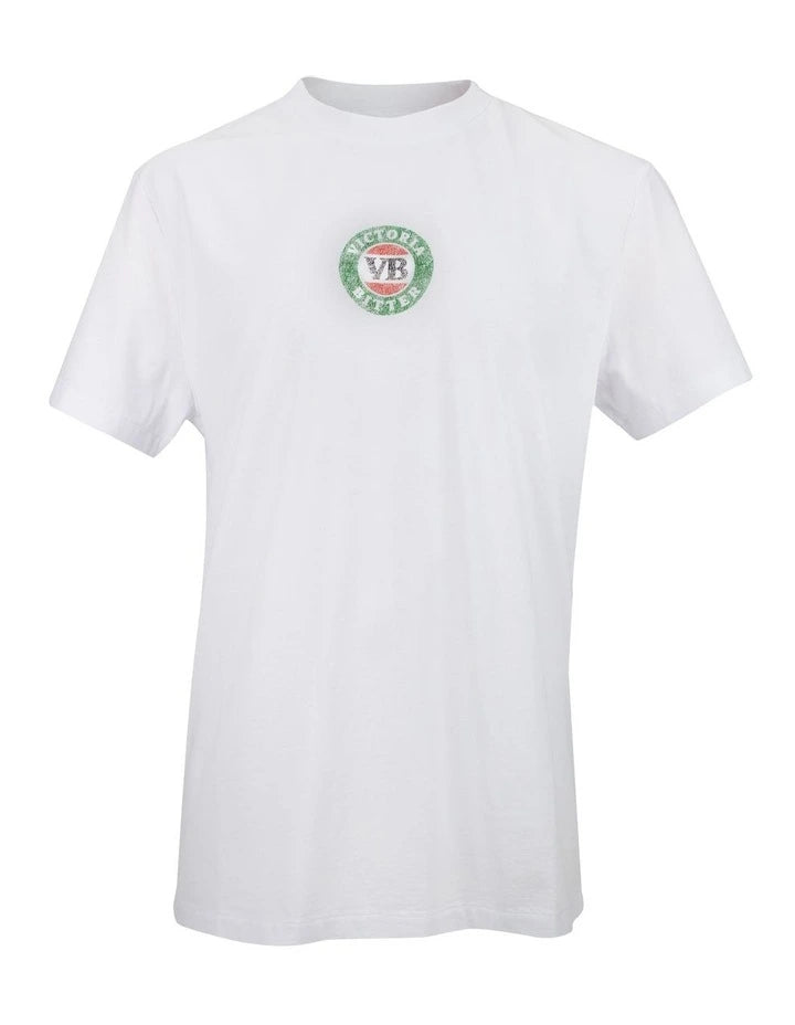 VB Logo Tee in white - detail